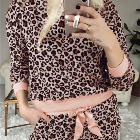 Rose Leopard Pj Lounge Set- LAST ONE ! - Picture 8 of 15